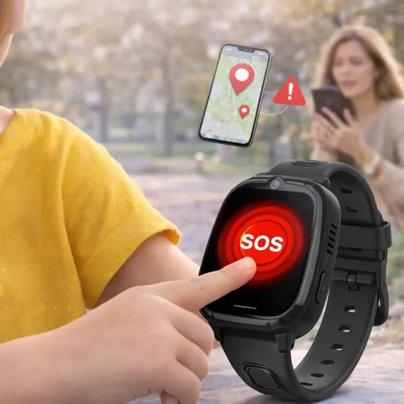 Montre 4G Enfant GPS HD – Appels Vidéo, SOS & Étanche IPX7