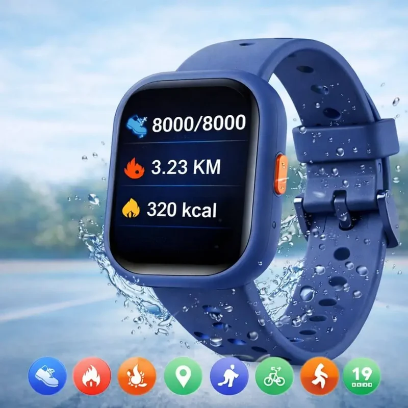 Smartwatch Enfant Sport Étanche IP68 – Suivi d'Activité & Sommeil