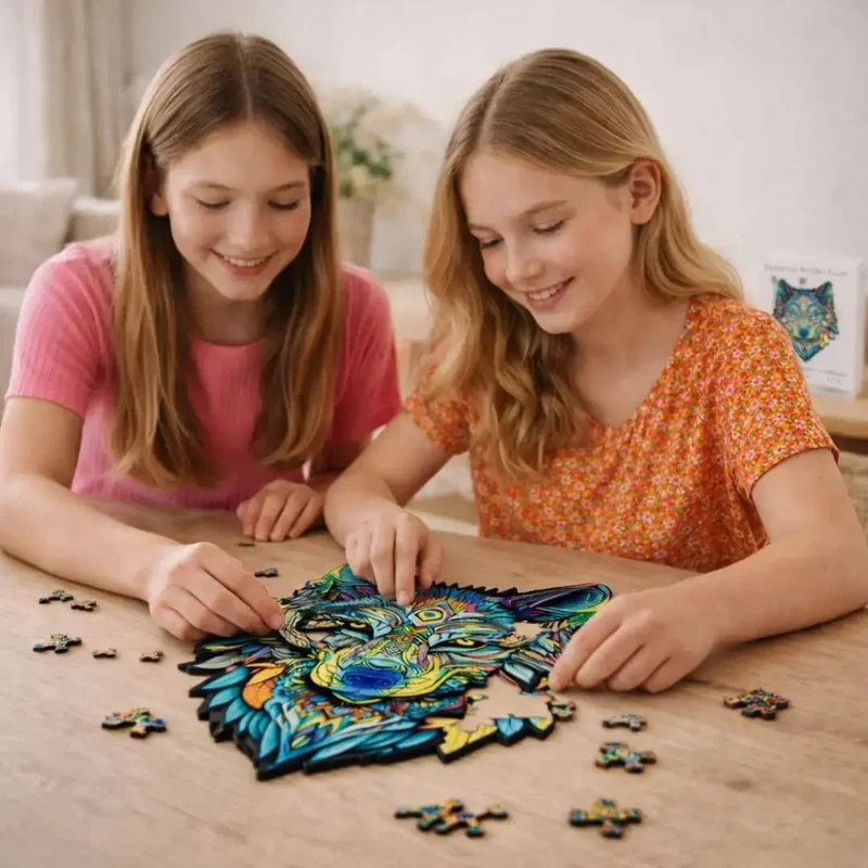 Puzzle en Bois Loup Majestueux