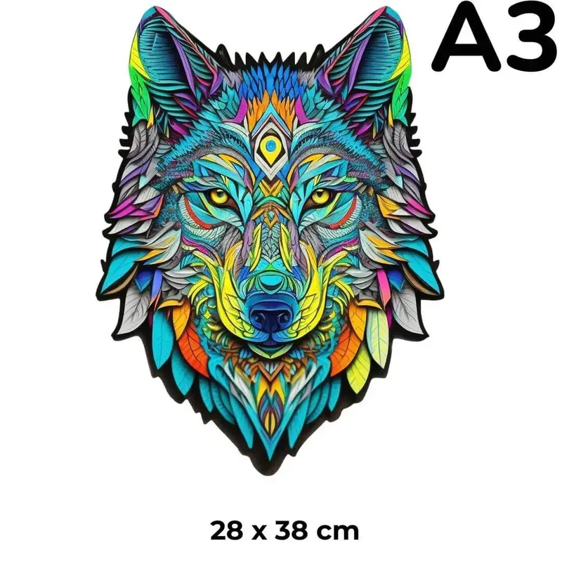 Puzzle en Bois Loup Majestueux