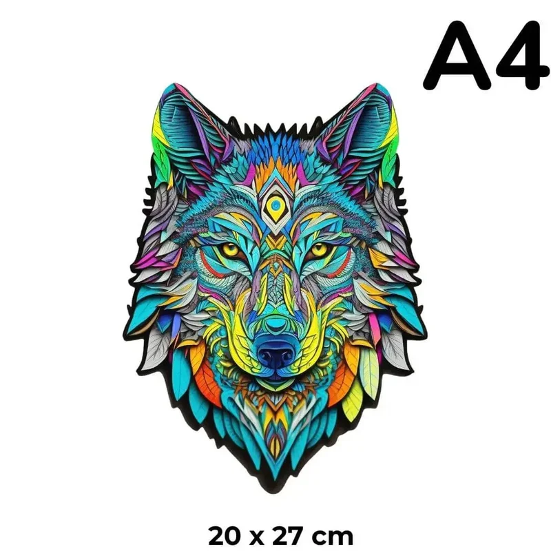 Puzzle en Bois Loup Majestueux