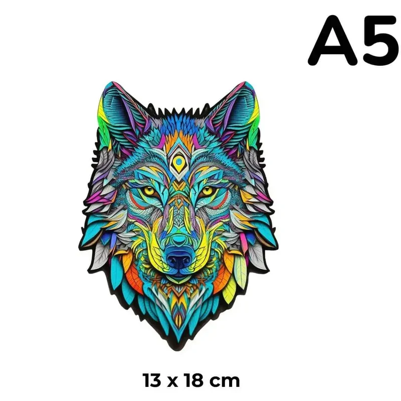 Puzzle en Bois Loup Majestueux