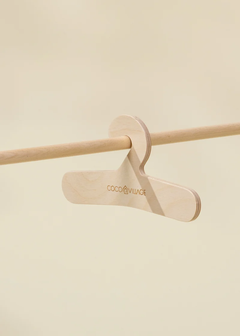 Wooden Dolls' Clothes Hangers Set (8 Pcs)