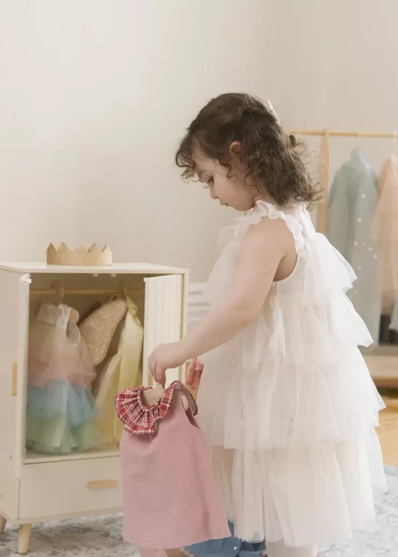 Wooden Dolls' Clothes Hangers Set (8 Pcs)