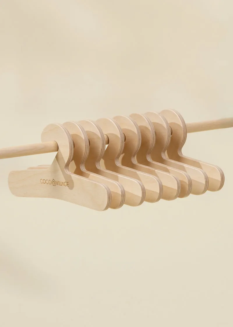 Wooden Dolls' Clothes Hangers Set (8 Pcs)