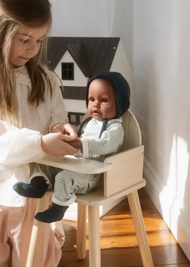 Wooden Dolls’ High Chair