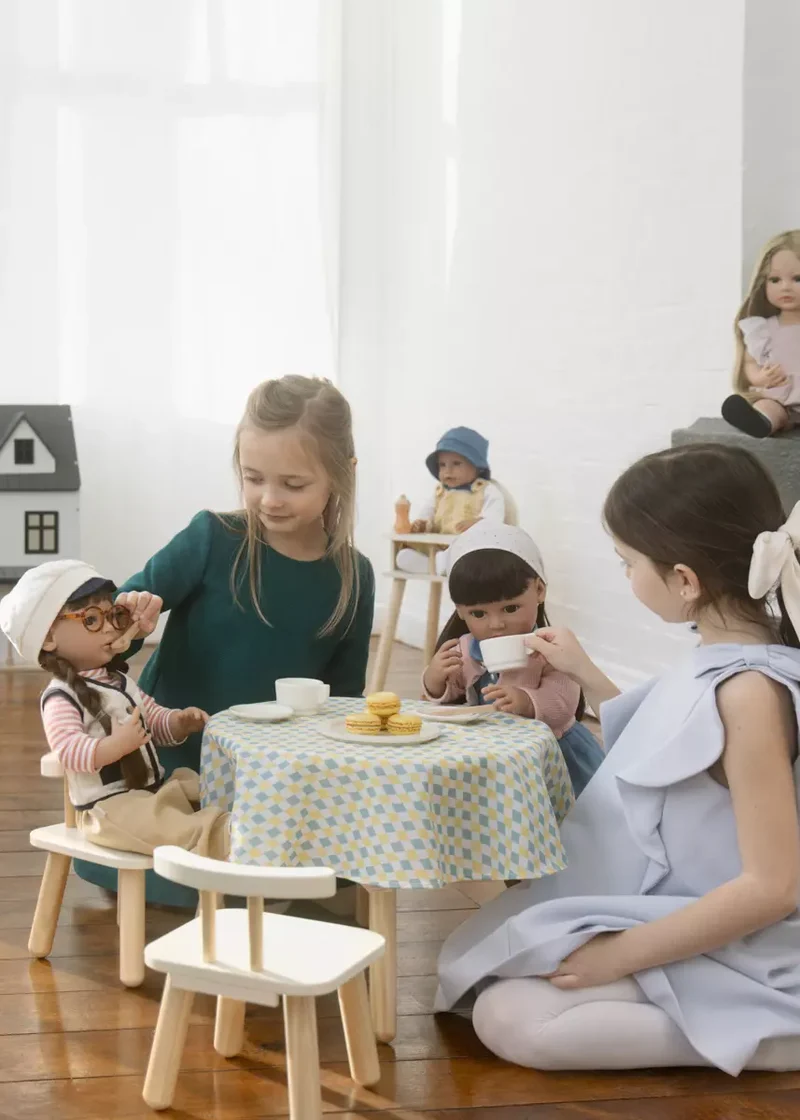 Wooden Dolls’ Table & Chairs Set