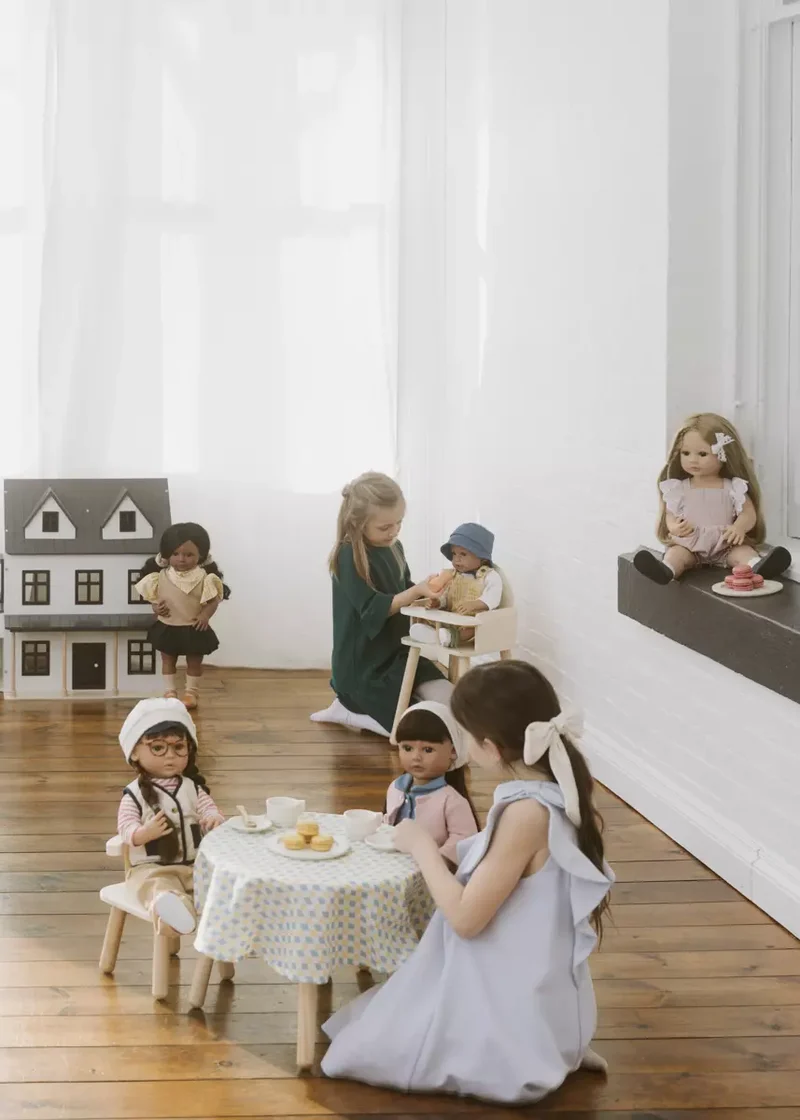 Wooden Dolls’ Table & Chairs Set