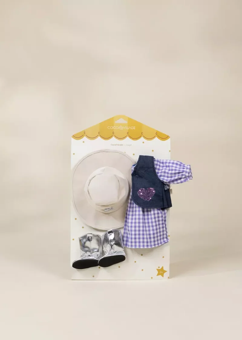 CocoFriends 22" (56 cm) Kids Play Doll Clothing Set – Cowgirl