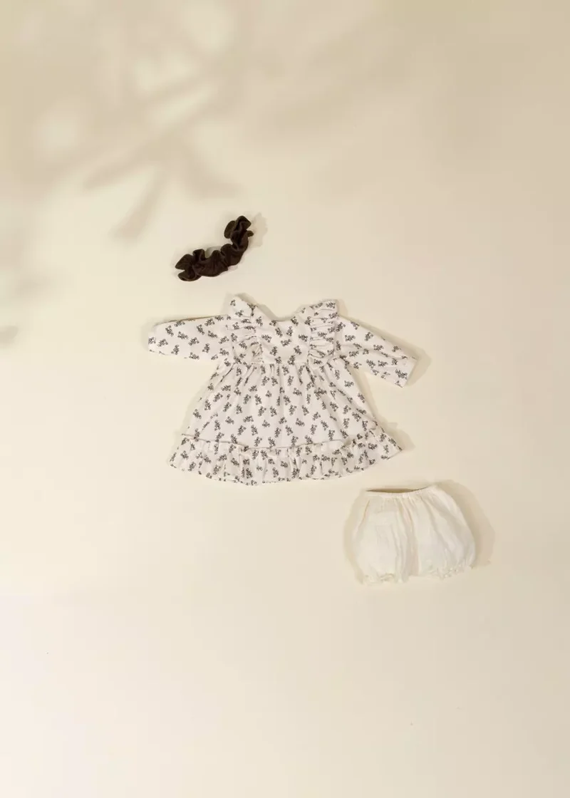 CocoBaby 18" (46 cm) Baby Play Doll Clothing Set – Ruffled Dress