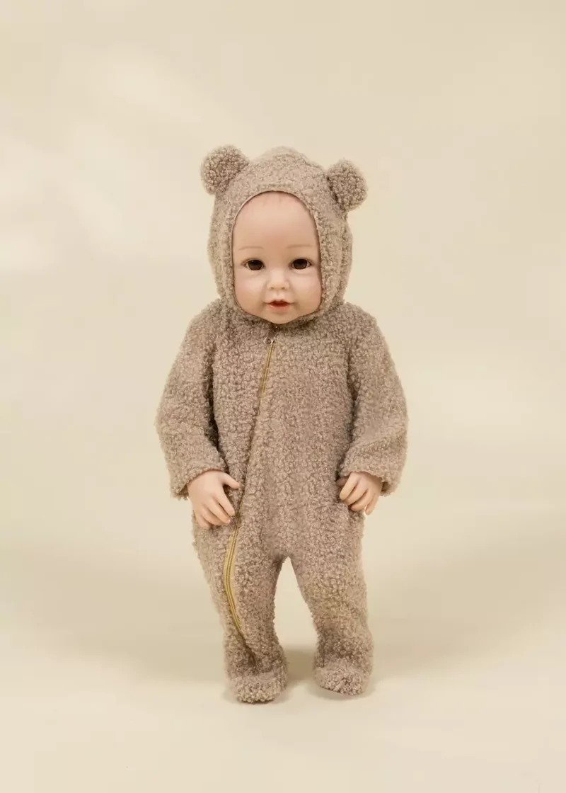 CocoBaby 18" (46 cm) Baby Play Doll Clothing Set – Teddy Bear Onesie