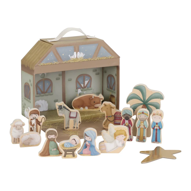 Kerststal speelkoffer