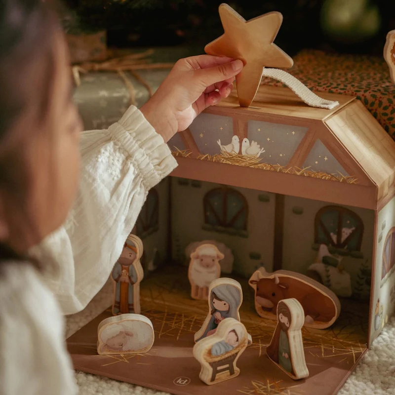 Kerststal speelkoffer