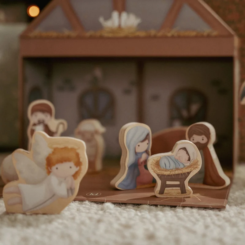 Kerststal speelkoffer