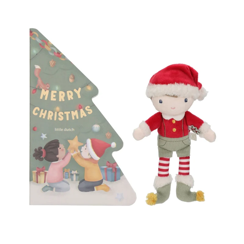 Kerstboek met knuffel Jim - Giftset - NL