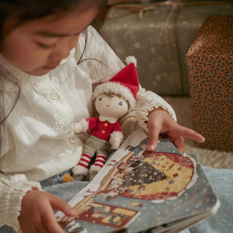 Kerstboek met knuffel Jim - Giftset - NL