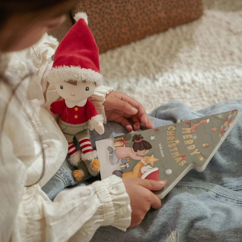 Kerstboek met knuffel Jim - Giftset - NL
