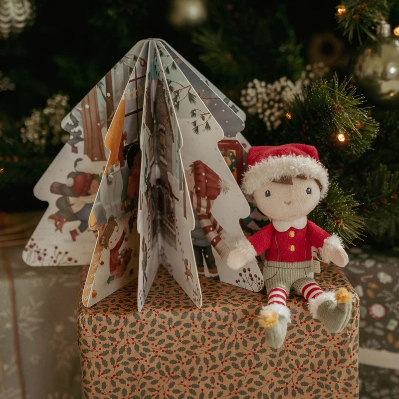 Kerstboek met knuffel Jim - Giftset - NL