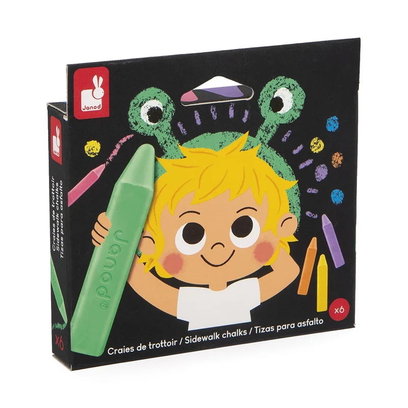 Janod - Craies de trottoir x 6 - 3 ans+