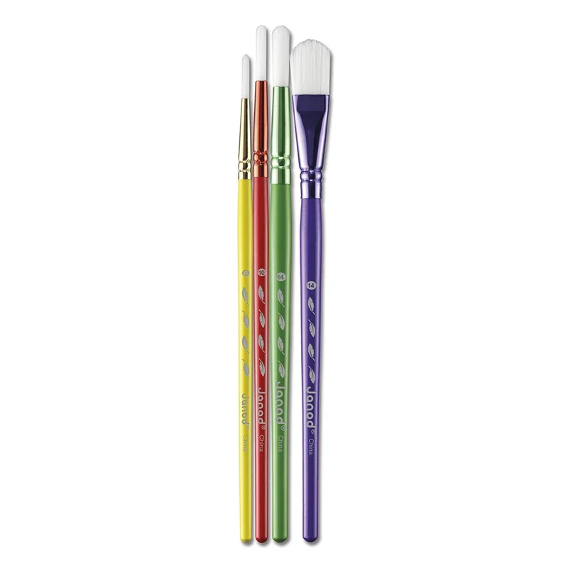 Janod - Kit de 4 pinceaux synthétiques - 3 ans+
