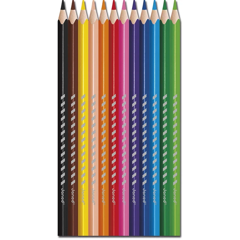 Janod - Crayons de couleur x 12 - 3 ans+