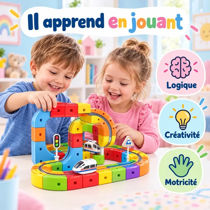 Circuit Train Enfant 3D Anti-Gravité – CubeTrack™