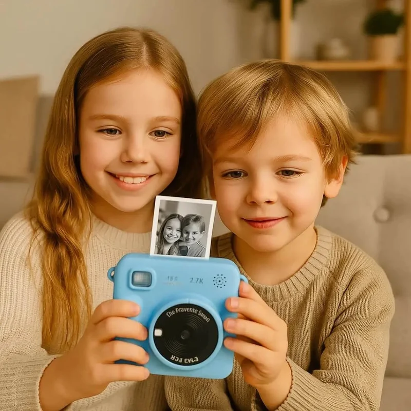 Appareil Photo Enfant – Impression Thermique – PixiPlay™ Bleu