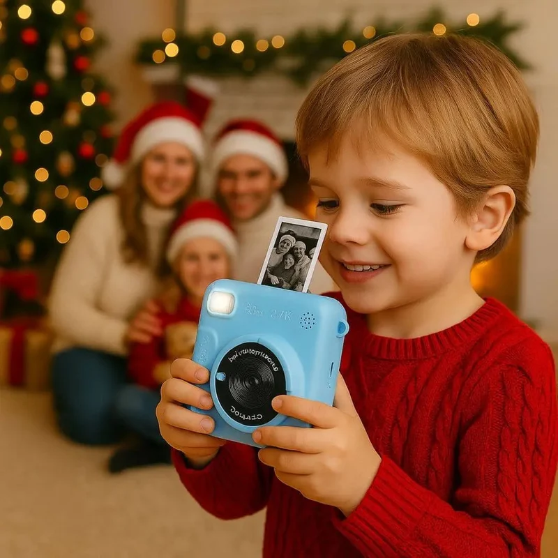 Appareil Photo Enfant – Impression Thermique – PixiPlay™ Bleu