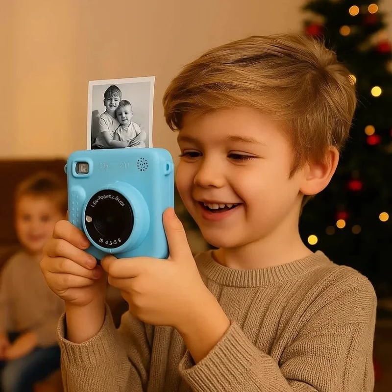 Appareil Photo Enfant – Impression Thermique – PixiPlay™ Bleu