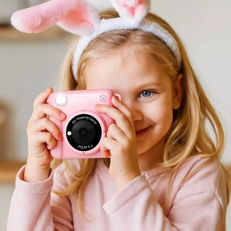 Appareil Photo Enfant – Impression Thermique – PixiPlay™ Rose