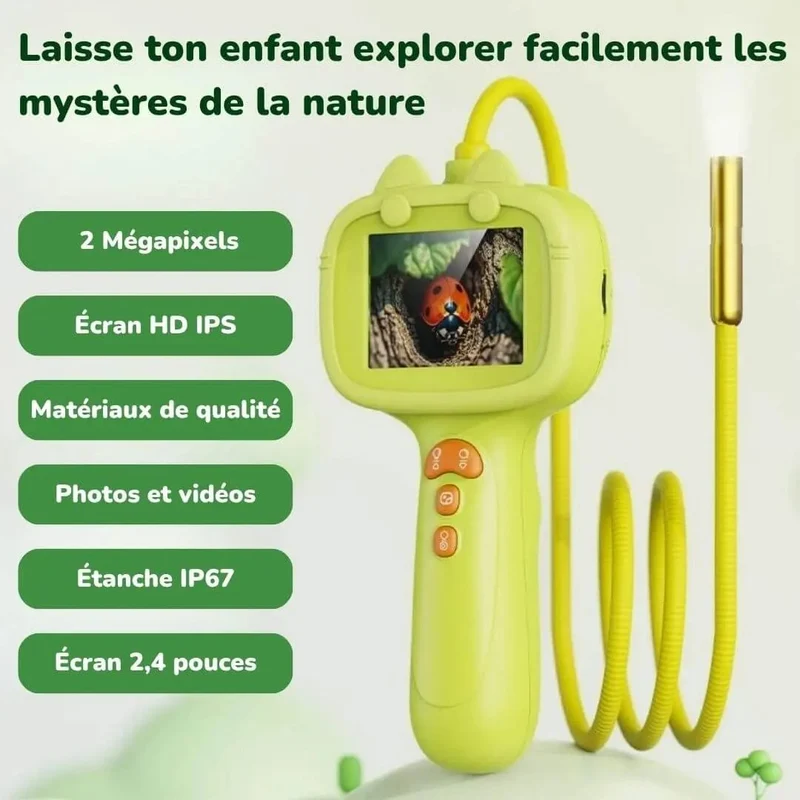 Microscope de Poche Enfant Caméra Flexible Étanche IP67 – Dès 4 Ans