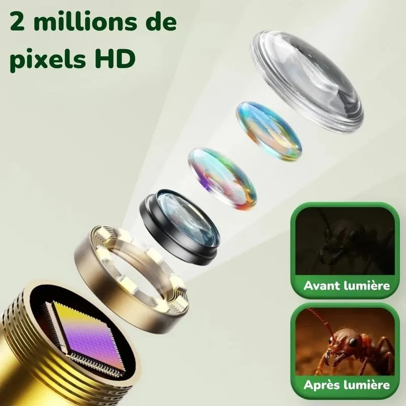 Microscope de Poche Enfant Caméra Flexible Étanche IP67 – Dès 4 Ans