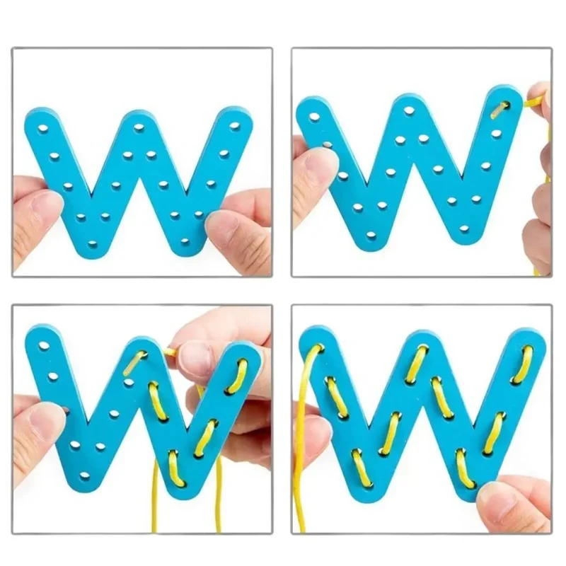 Jeu en bois Montessori - Rope Letter™