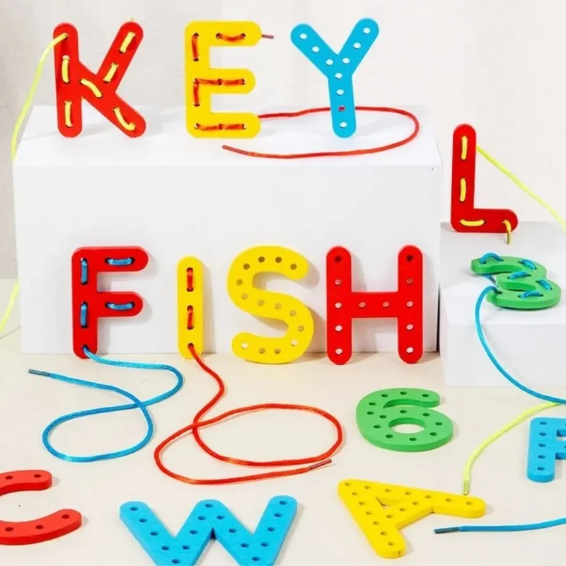 Jeu en bois Montessori - Rope Letter™