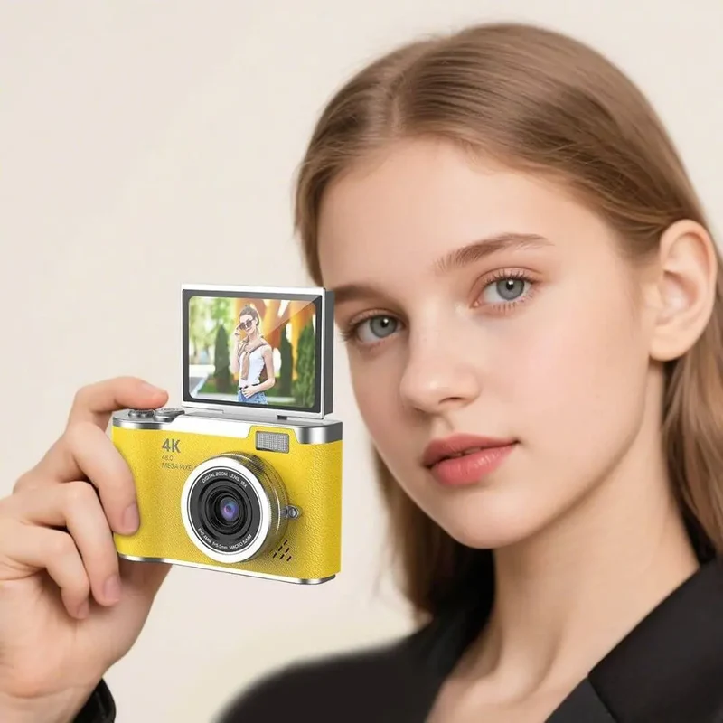 Appareil Photo Enfant 4K HD 48MP avec Écran Rotatif 180° – PixyCam™