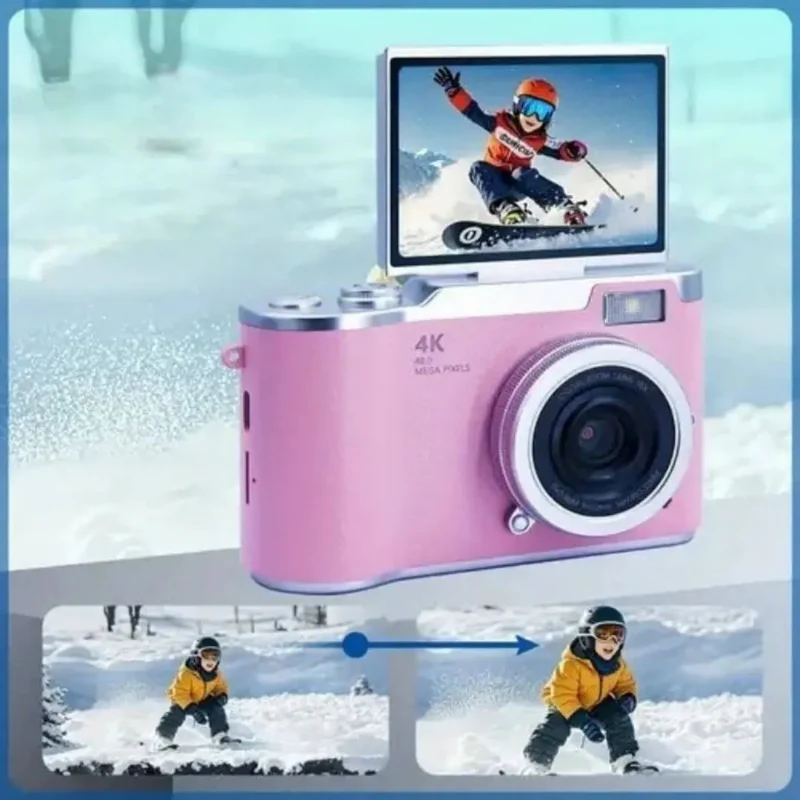 Appareil Photo Enfant 4K HD 48MP avec Écran Rotatif 180° – PixyCam™
