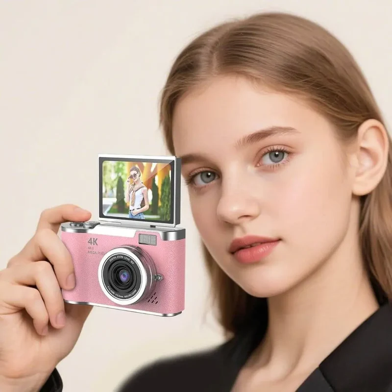 Appareil Photo Enfant 4K HD 48MP avec Écran Rotatif 180° – PixyCam™
