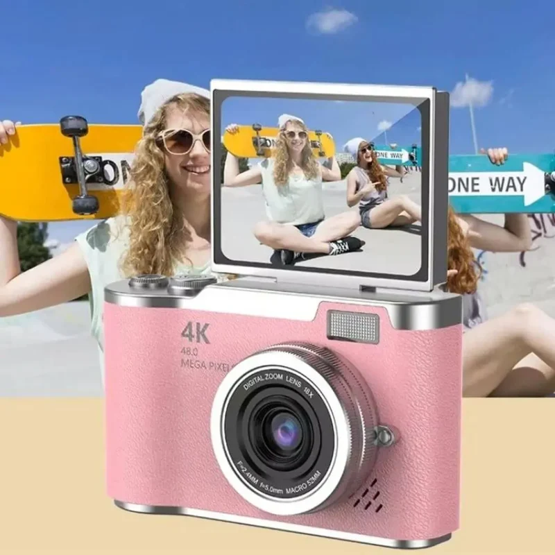 Appareil Photo Enfant 4K HD 48MP avec Écran Rotatif 180° – PixyCam™
