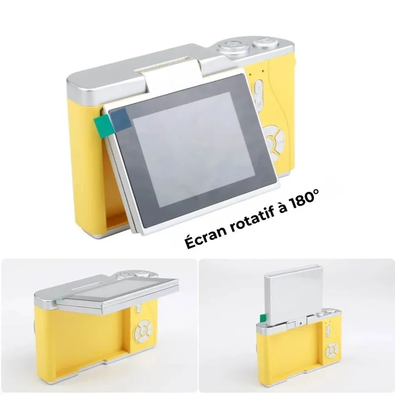 Appareil Photo Enfant 4K HD 48MP avec Écran Rotatif 180° – PixyCam™