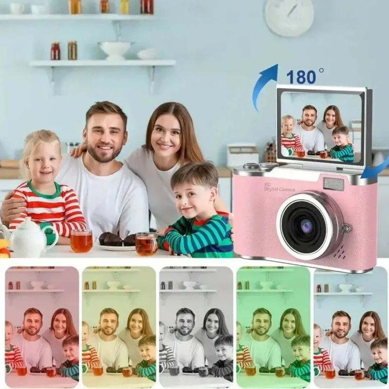 Appareil Photo Enfant 4K HD 48MP avec Écran Rotatif 180° – PixyCam™