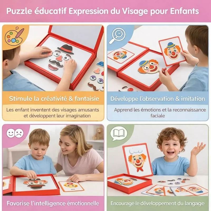 Puzzle Enfant 3 Ans Magnétique – Change Face™