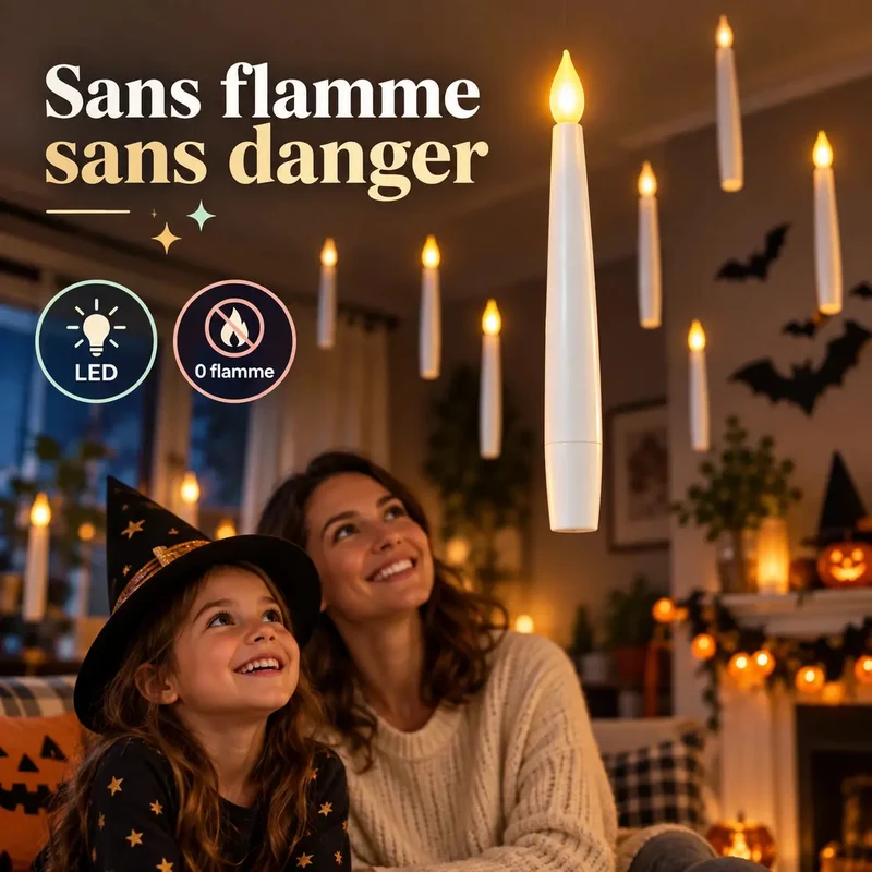 Bougies LED Flottantes Halloween – GhostlyFlame™