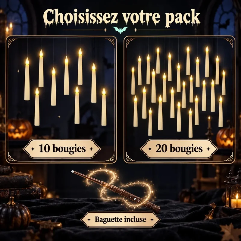 Bougies LED Flottantes Halloween – GhostlyFlame™