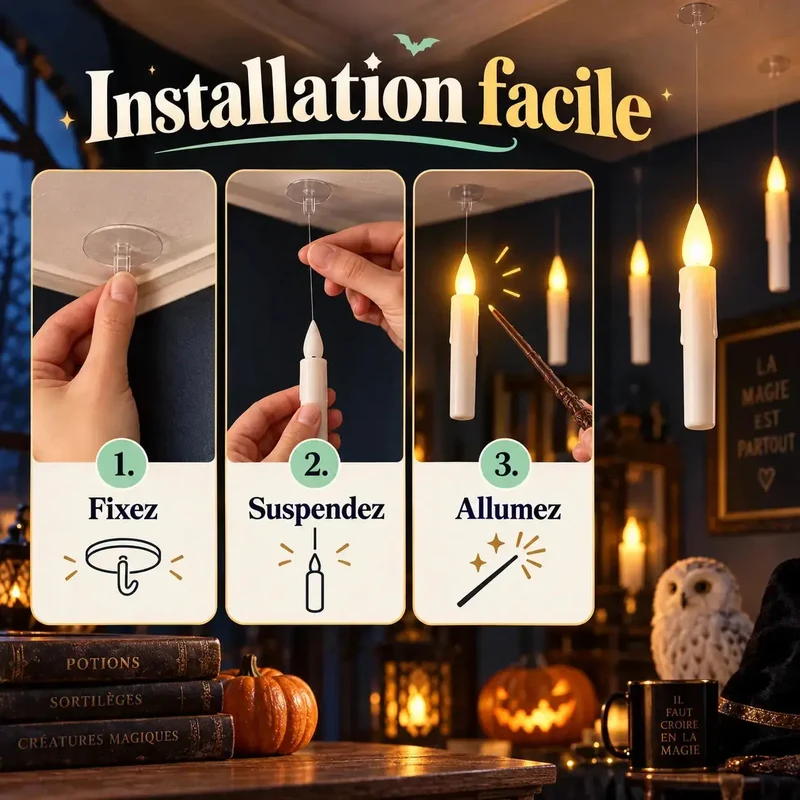 Bougies LED Flottantes Halloween – GhostlyFlame™
