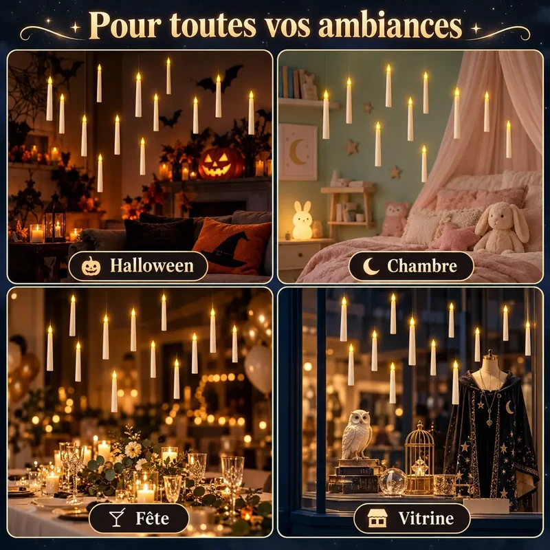 Bougies LED Flottantes Halloween – GhostlyFlame™