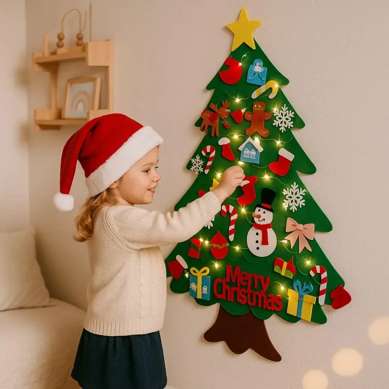 Sapin de Noël en Feutre Montessori – MagiNoël™