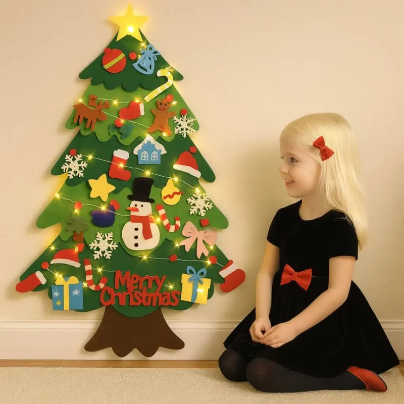 Sapin de Noël en Feutre Montessori – MagiNoël™