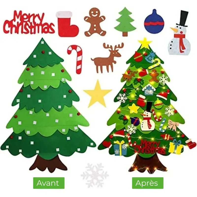 Sapin de Noël en Feutre Montessori – MagiNoël™