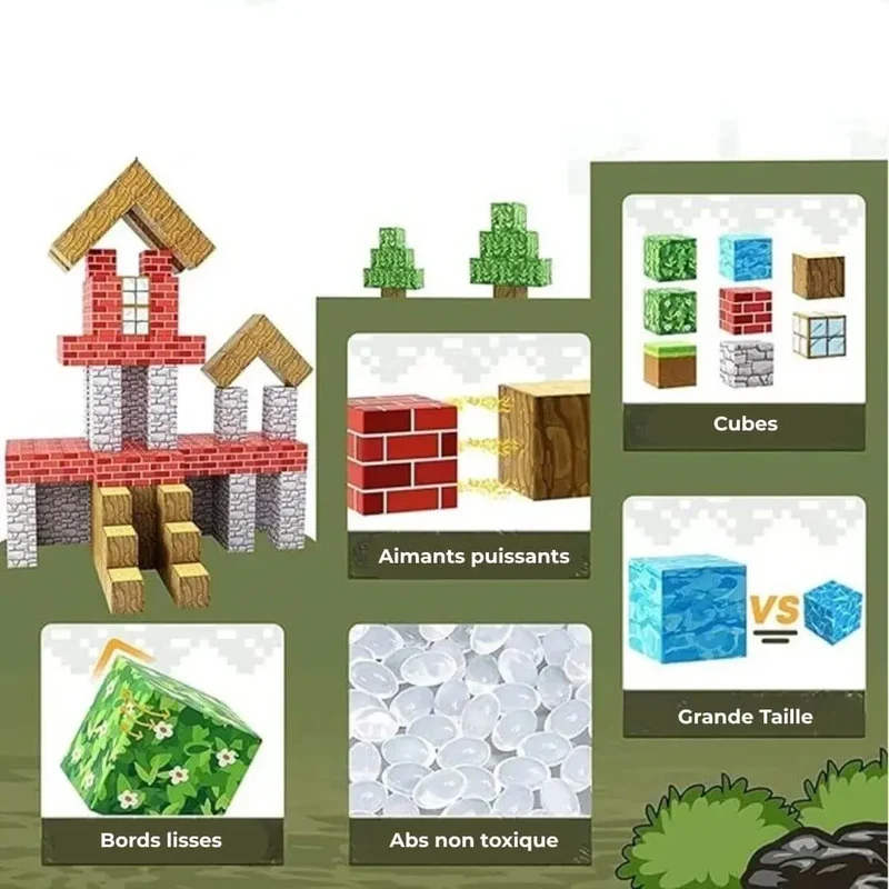 Jeu de construction magnétique – PixelWorld™