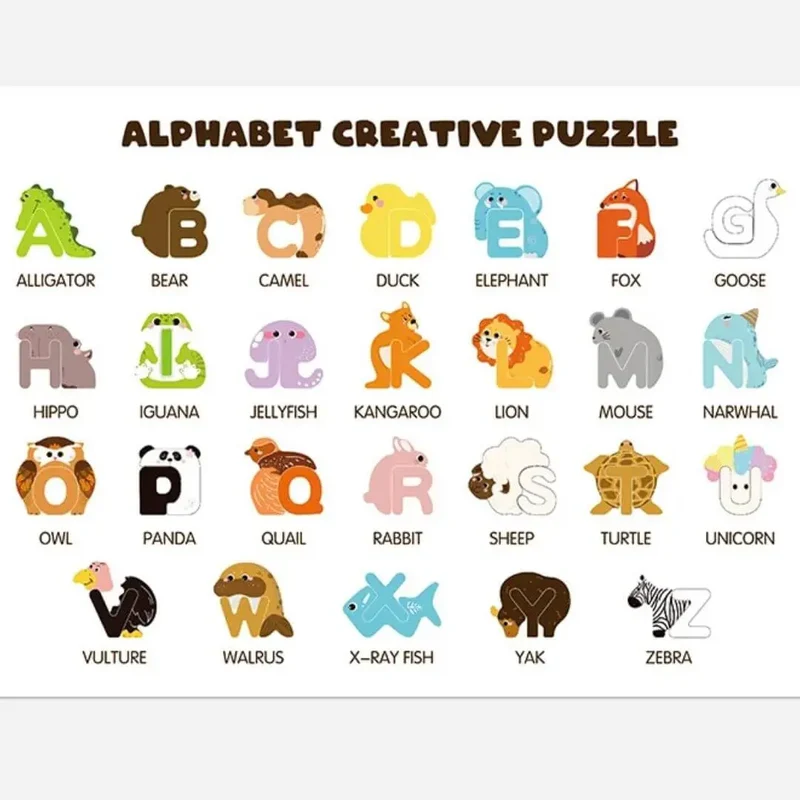 Puzzle en bois alphabet – ABCPlay™